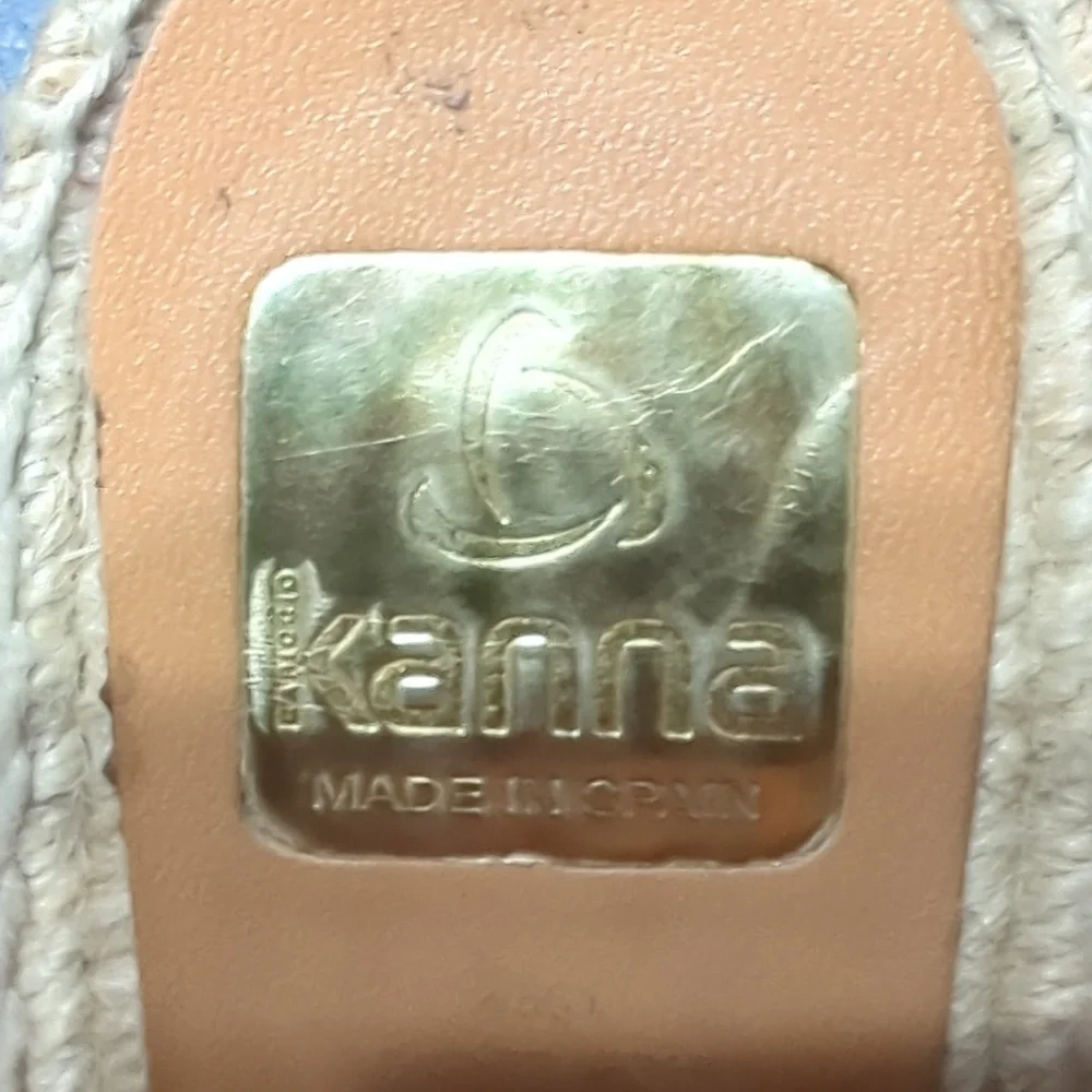 Kanna Womens Shoes Wedge Sandels Espadrilles Neutral‎ Quiet Luxury Size 41 10